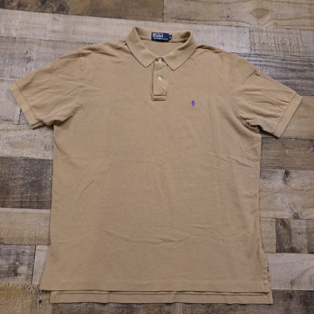 Polo Ralph Lauren Shirt Classic Fit‎ men's extra large tan small pony